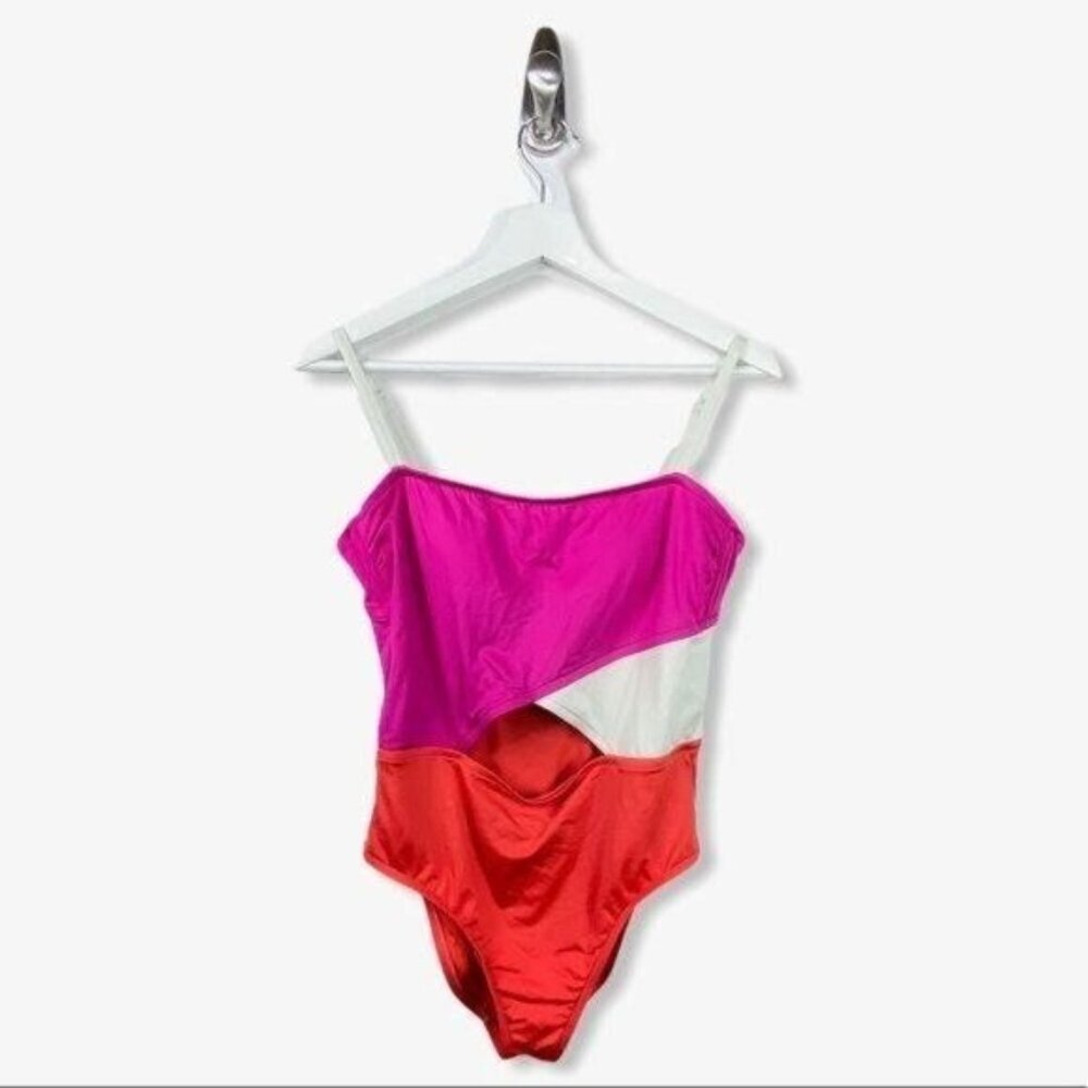 SHADE & SHORE Colorblock‎ One Piece Swimsuit M